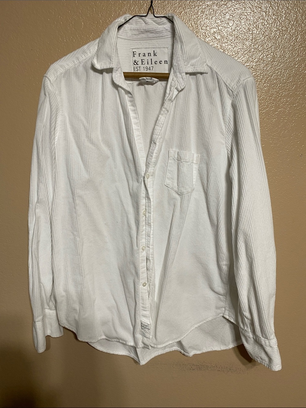 Frank & Eileen White Corduroy Button-Down Shirt